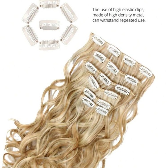 Synthetic 20Inch Long Curly Hair Extension Heat Resistant Fiber - Picture 3 of 4